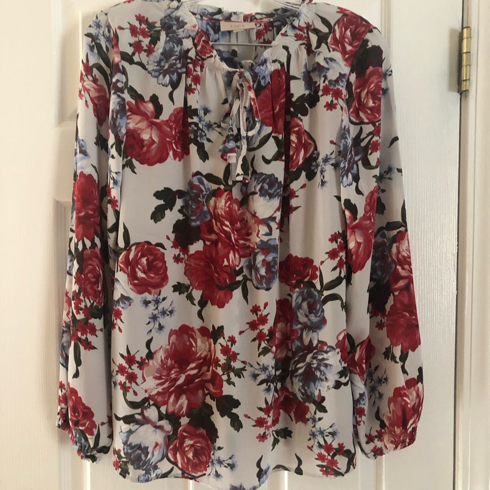 Loft Outlet Sz M Flowered Top